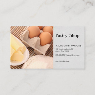 Carte De Visite Boutique de pâtisserie   Chef   Propriétaire du re