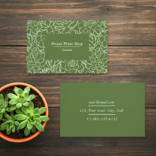 Carte De Visite Boutique de plantes botaniques de serre