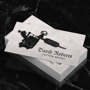 Carte De Visite Boutique de tatouage Vintage pistolet de tatouage 