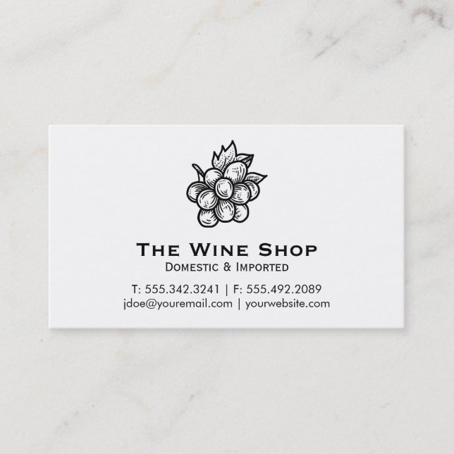 Carte De Visite Boutique de vins (Devant)
