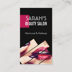 Carte De Visite Boutique du salon de beauté branché Maquillage Lip