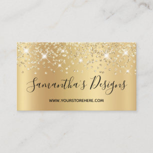 Carte De Visite Boutique en ligne Sparkly Gold Confetti Parties sc