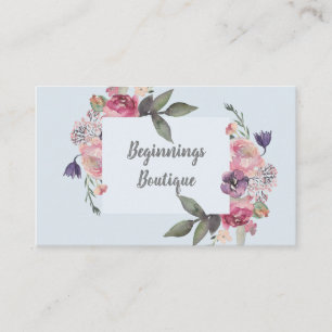 Carte De Visite Boutique Feminine Floral Pastel
