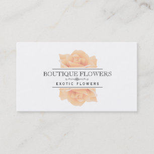 Carte De Visite Boutique Fleurs   Élégant, classique