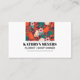 Carte De Visite Boutique Fleurs   Fleurs illustratives