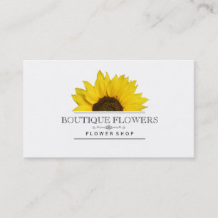 Carte De Visite Boutique Fleurs   Sun Flower