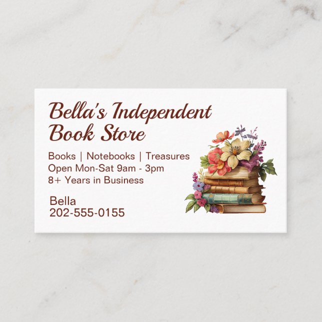 Carte De Visite Boutique indépendante Floral (Devant)