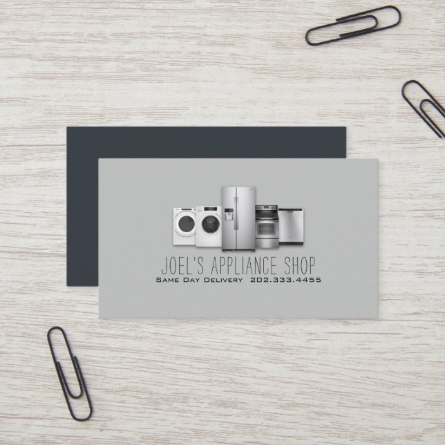 Carte De Visite Boutique, installation, réparation (Devant/Arrière en situation)
