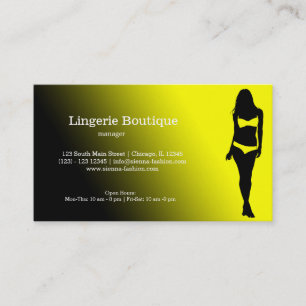 Carte De Visite Boutique Lingerie