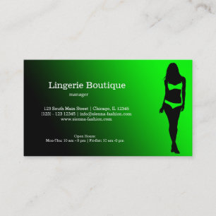 Carte De Visite Boutique Lingerie