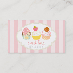 Carte De Visite Boutique mignonne de rétros petits gâteaux doux