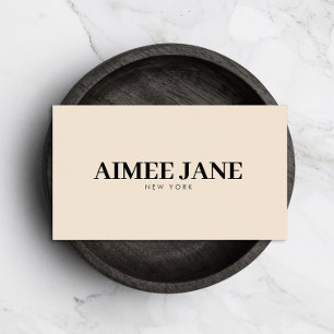 Carte De Visite Boutique minimaliste audacieuse de luxe noir ivoir