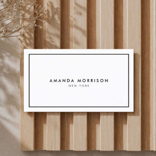 Carte De Visite Boutique minimaliste de luxe blanc/noir
