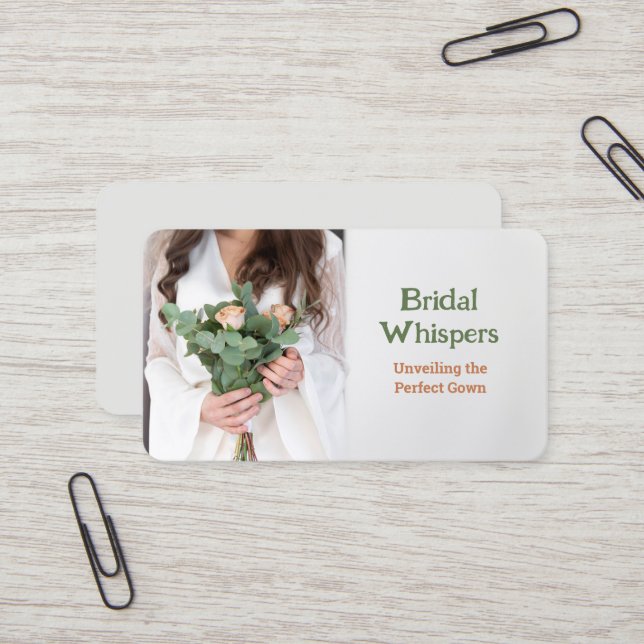 Carte De Visite Boutique nuptiale (Devant/Arrière en situation)