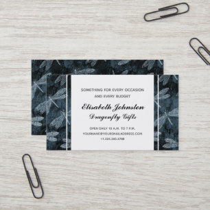 Carte De Visite Boutique ou boutique élégante Dragonfly