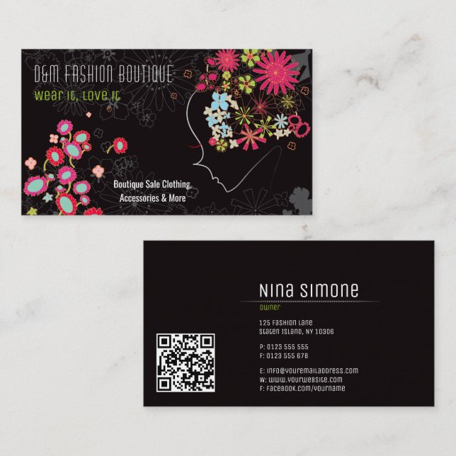 Carte De Visite Boutique | Professionnel (Devant / Derrière)
