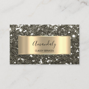 Carte De Visite Boutique professionnelle Faux Gold Parties scintil