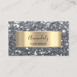 Carte De Visite Boutique professionnelle Gold Parties scintillant