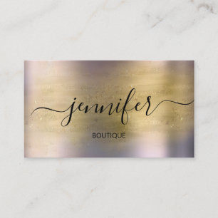 Carte De Visite Boutique professionnelle Gold Purple