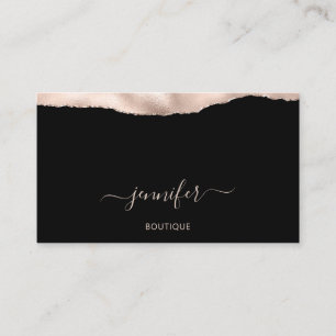 Carte De Visite Boutique QR Code Poudre Noir Noir