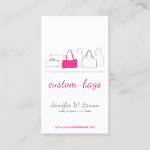 Carte De Visite Boutique Sac Accessoires Rose Boutique Fille