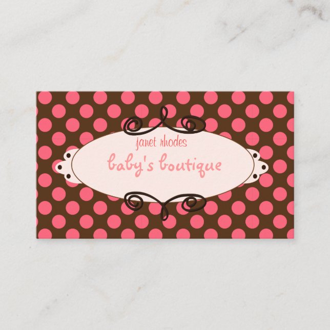 Carte De Visite Boutique sassy, Pois (Devant)