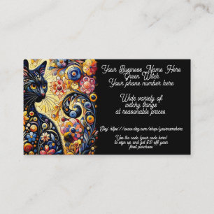 Carte De Visite Boutique Vente de sorcière verte Chat noir Etsy