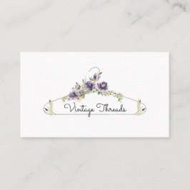 Carte De Visite Boutique Vêtements | Logo du cintre à fleurs