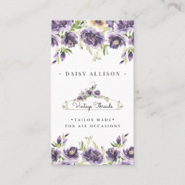 Carte De Visite Boutique Vêtements | Logo du cintre à fleurs