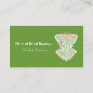 Carte De Visite Boutique vintage Victorienne Rose Rose Corset