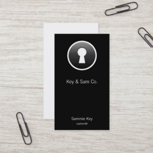 Carte De Visite Bouton-style de trou de la serrure