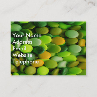 Carte De Visite Boutons de bonbons vert