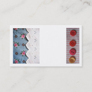 Carte De Visite Boutons et dentelle à coudre