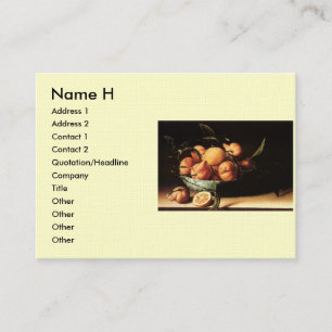 Carte De Visite Bowl of Curacao Oranges de Louise Moillon (1634)