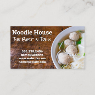 Carte De Visite Bowl of Pho Ramen Noodles
