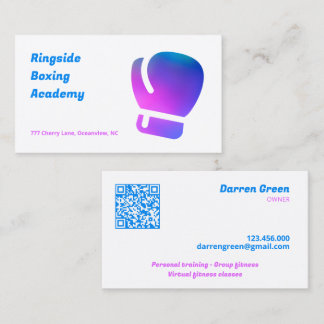 Carte De Visite Boxe Gym QR