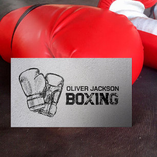 Carte De Visite Boxing coach gloves drawing