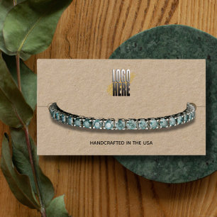 Carte De Visite Bracelet Afficher Kraft Votre Logo Médias sociaux