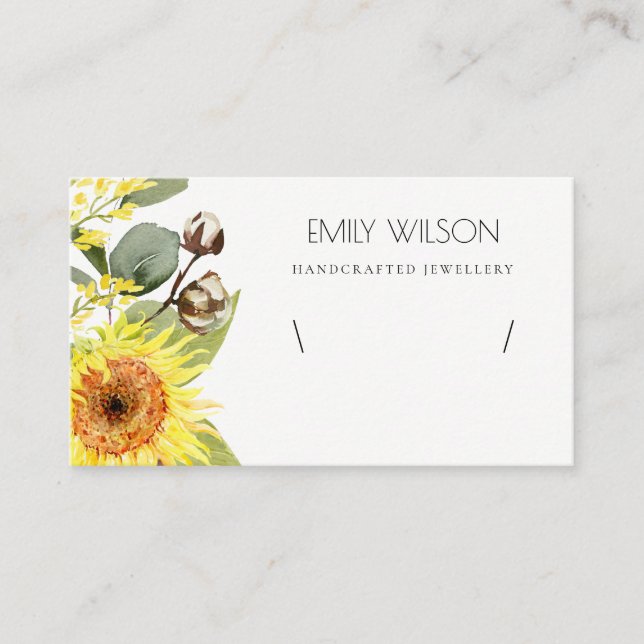 CARTE DE VISITE BRACELET FLORAL EUCALYPTUS AFFICHER LOGO (Devant)