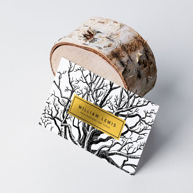 Carte De Visite Bracelets Abstraits en or noir rustique (Créateur téléchargé)