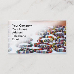 Carte De Visite Bracelets colorés faits main de perles en verre