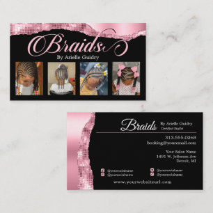 Carte De Visite Braids Hair Braiding Stylist Salon Ajouter Photos