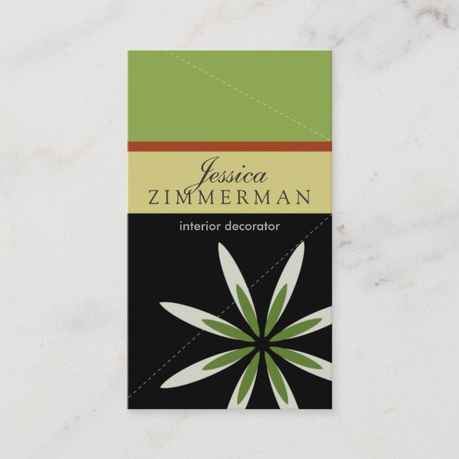 Carte de visite branché Bliss Green Apple (Devant)