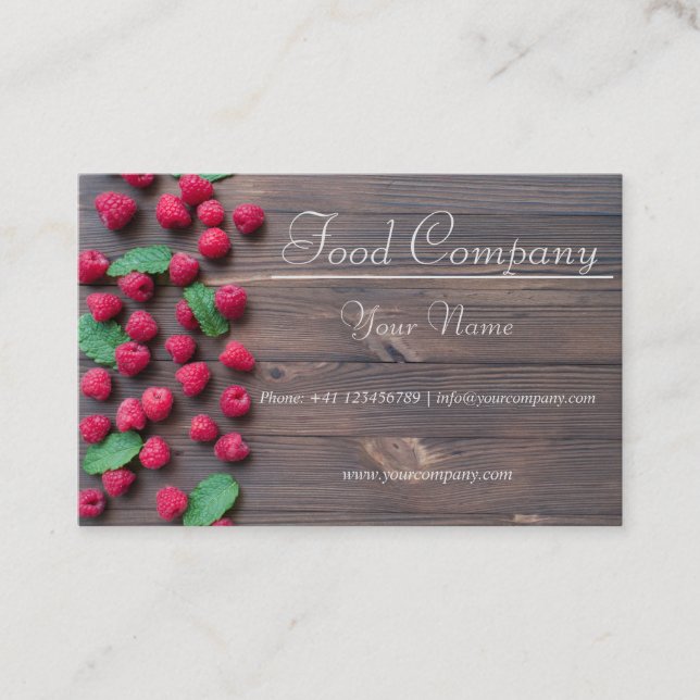 Carte de visite branche de produits alimentaires (Devant)