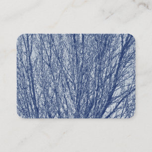 Carte De Visite Branches de bouleau - Effet Cyanotype