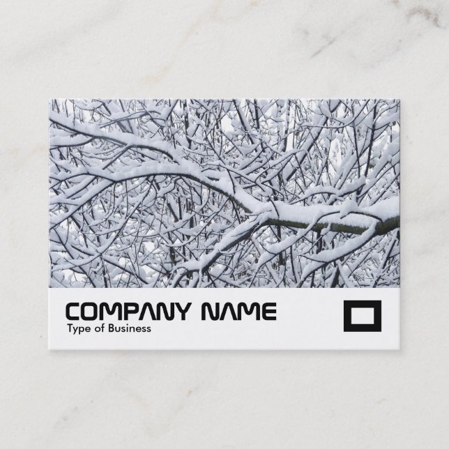Carte De Visite Branches de neige (Devant)