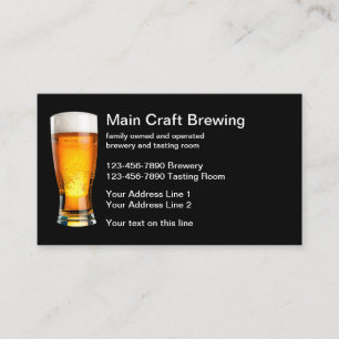 Carte De Visite Brasserie De Bière Et Salle De Dégustation