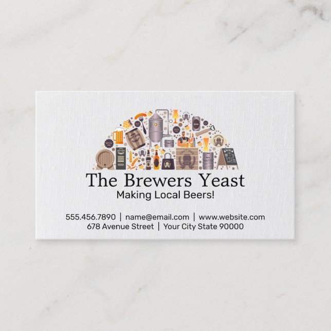 Carte De Visite Brewery Accessories | Restaurant | Beer Garden  (Devant)