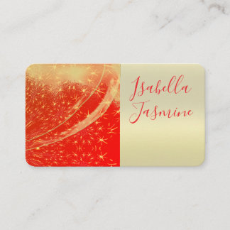 Carte De Visite Bright Red, Stars, Wedding, Business card