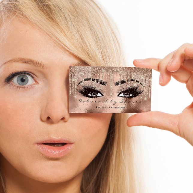 Carte De Visite Brillant avec Parties scintillant de cils de maqui (Créateur téléchargé)